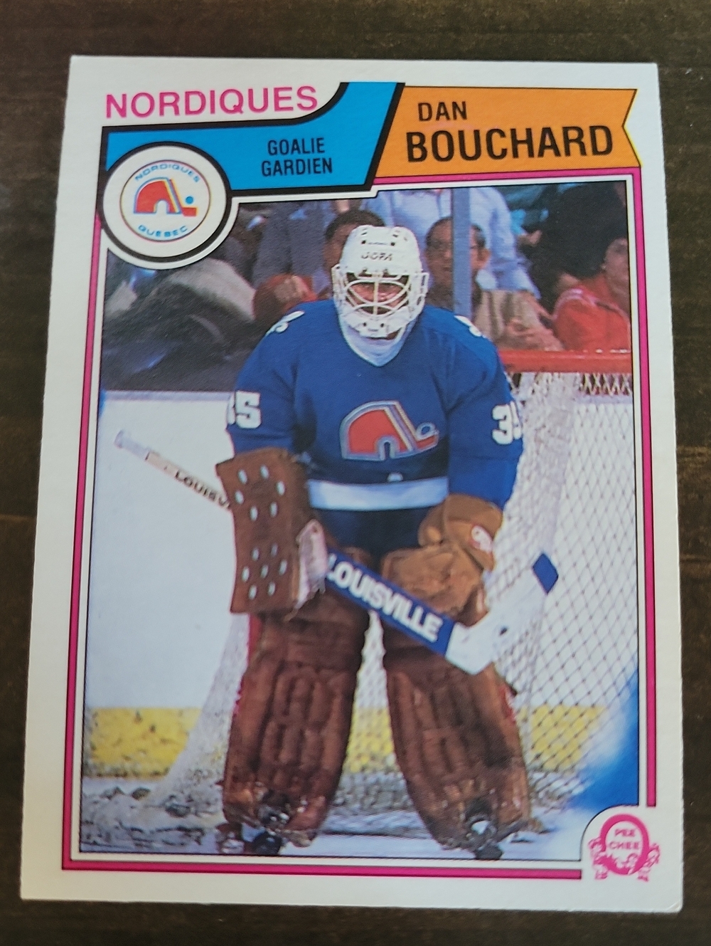 1983/84 OPC Dan Bouchard Nordiques Goalie Trading Card - Blue